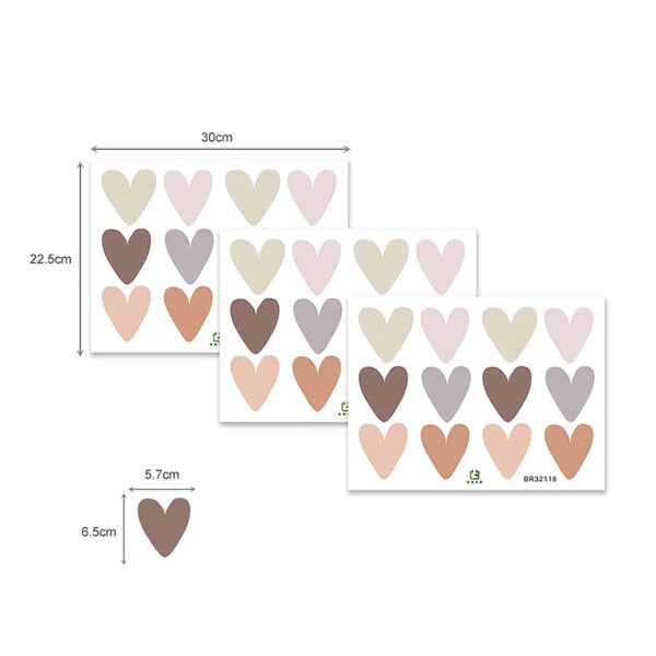 Αυτοκόλλητο Τοίχου Sipo Boho Hearts