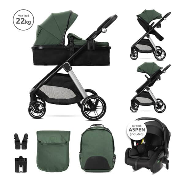 Πολυκαρότσι Μετατρεπόμενο 3 σε 1 Lorelli Aspen Green