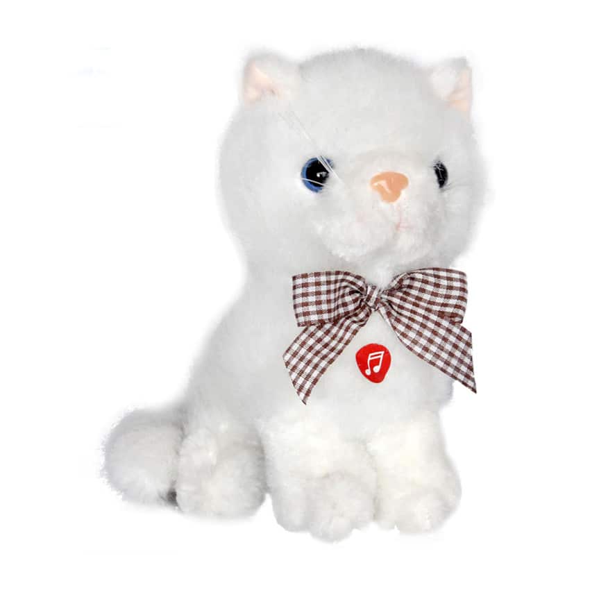Γατούλα με ήχο 16εκ Amek Toys White