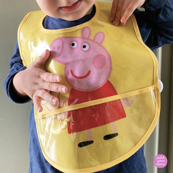 Αδιαβροχοποιημένη Σαλιάρα Με Τσέπη 25,5x38 Peppa Pig Petit Jour Paris