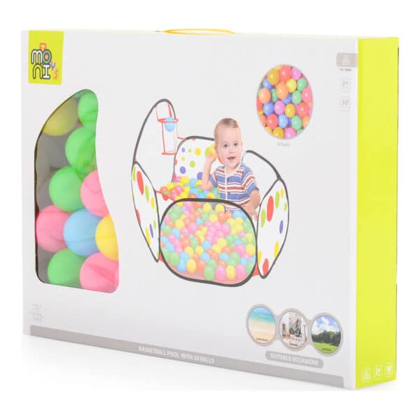 Πισίνα Μπάσκετ 100εκ Με 50 Μπάλες Moni Toys 995-7004A - Image 3