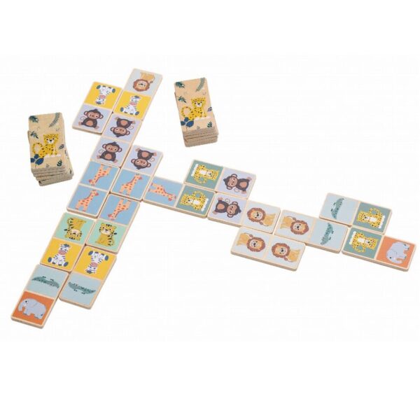 Ξύλινο Παιχνίδι Ντόμινο 28τμχ FreeOn Free2Play Dominoes Safari