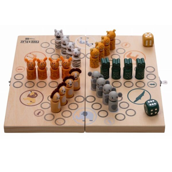 Ξύλινο επιτραπέζιο παιχνίδι FreeOn Free2Play Ludo Safari