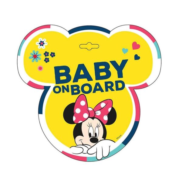 Σήμα Αυτοκινήτου Με Βεντούζα Baby on Board FreeOn Minnie 9613