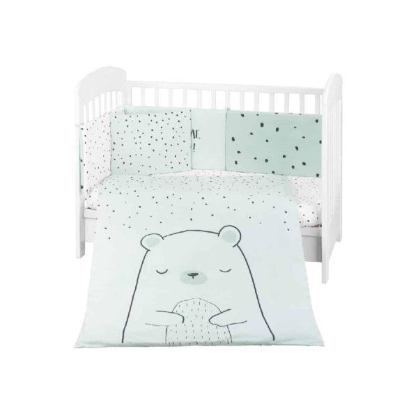 Σετ Προίκα Μωρού 6τμχ. 70×140εκ. Kikka Boo Bear with me Mint