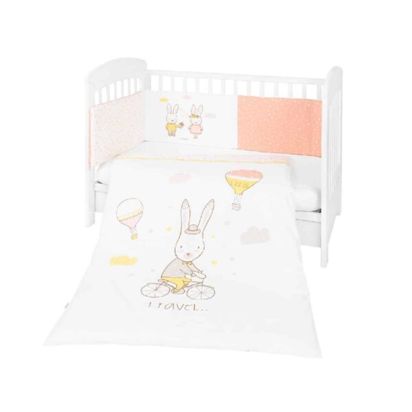 Σετ Προίκας για Κούνια 2τμχ 70×140εκ Kikka Boo Rabbits in Love