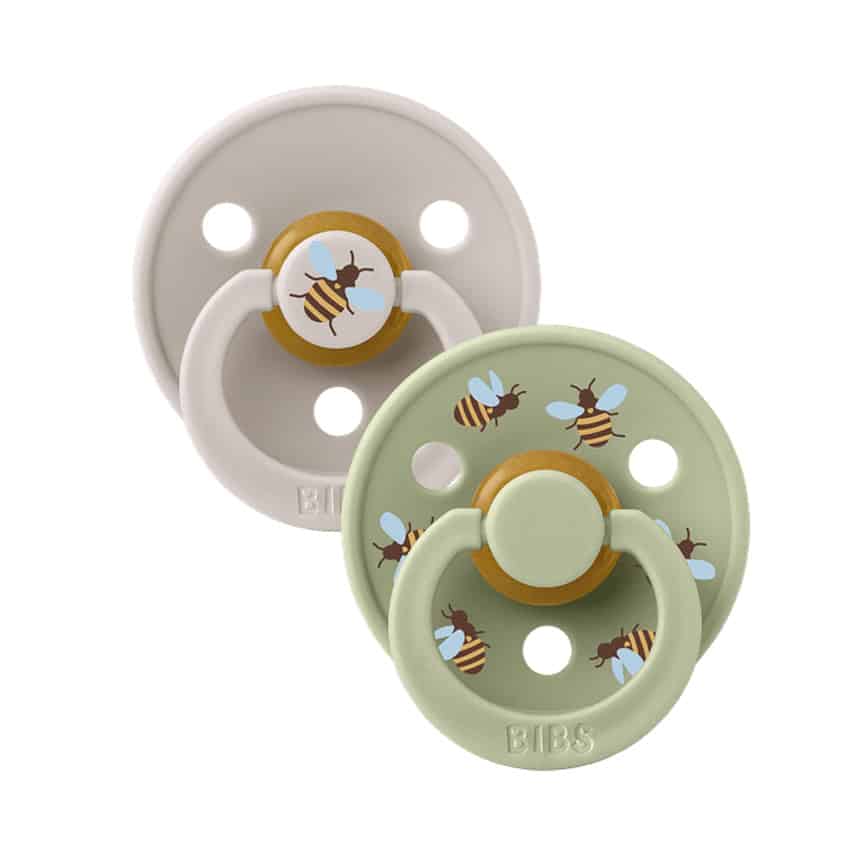 Πιπίλες Καουτσούκ 0-6M 2τμχ Bibs Studio Collection Bumblebee Mushroom