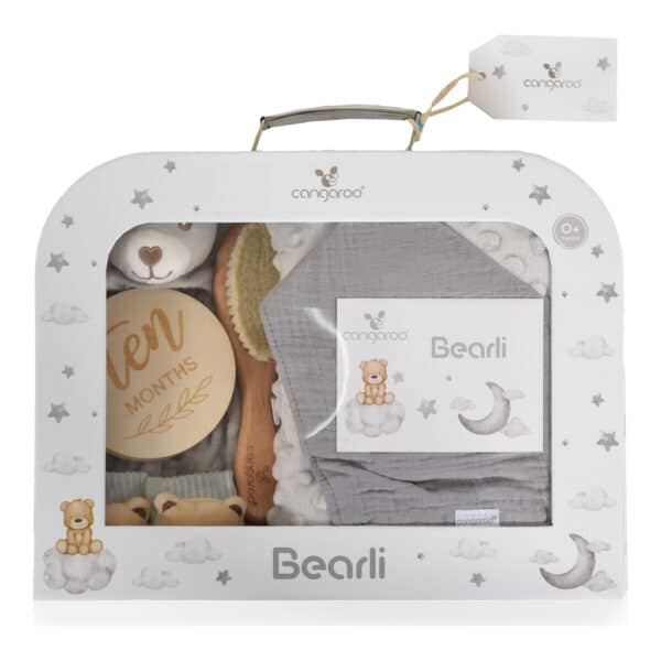 Σετ Δώρου για νεογέννητο 6τμχ Cangaroo Bearli Grey