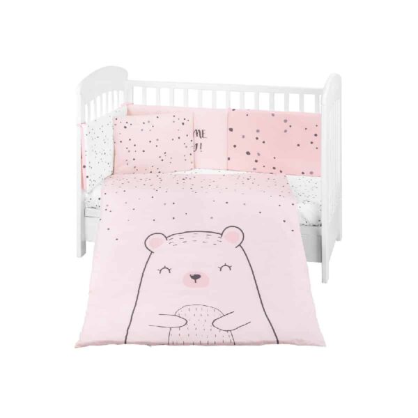 Σετ Προίκα Μωρού 6τμχ. 70×140εκ. Kikka Boo Bear with me Pink