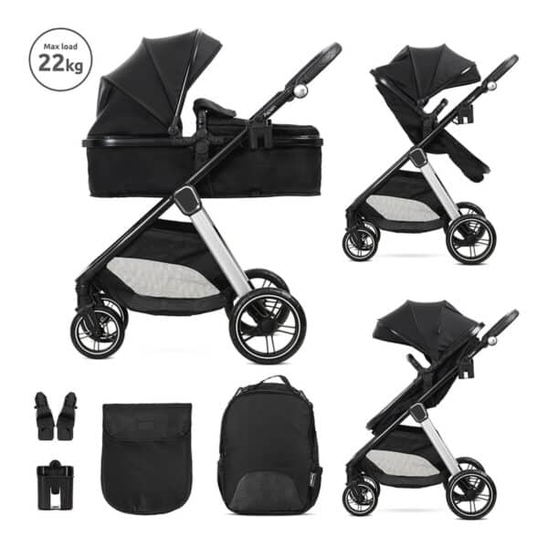 Πολυκαρότσι Μετατρεπόμενο 2 σε 1 Lorelli Aspen Black