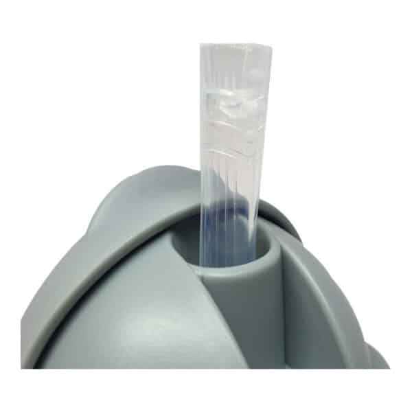 Εκπαιδευτικό Ποτηράκι με καλαμάκι 220ml Mininor Grey - Image 3
