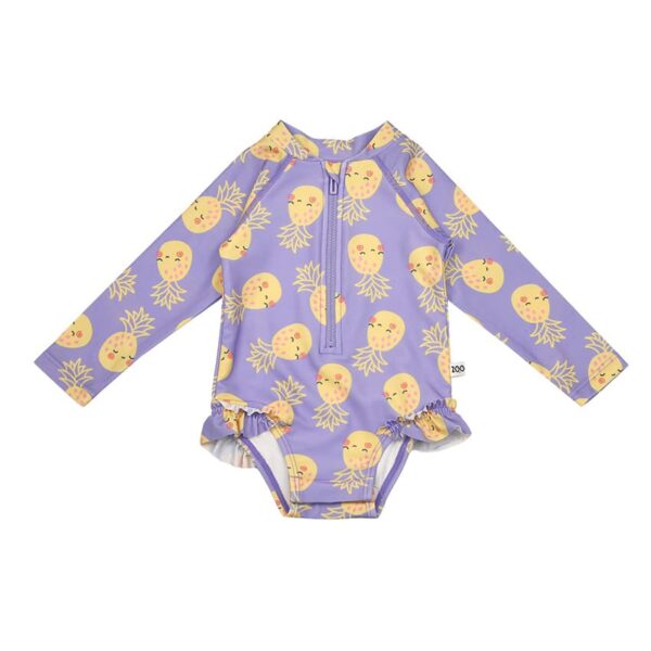 Ολόσωμο Μαγιό με Μανίκια UV Zoocchini Pineapple