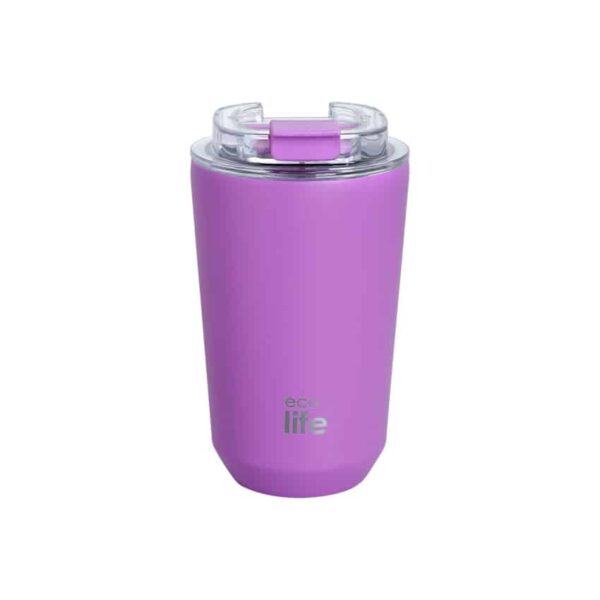 Ποτήρι Θερμός Ανοξείδωτο 360ml Ecolife Pure Purple Coffee