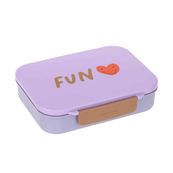 Φαγητοδοχείο με χωρίσματα Laessig Little Gang Heart lilac