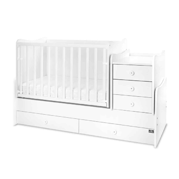 Μετατρεπόμενο βρεφικό κρεβάτι Lorelli Maxi plus 70/160 Trio White