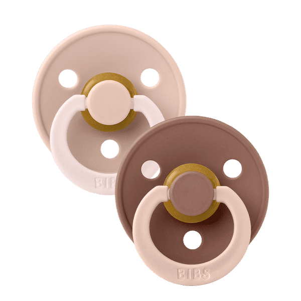 Πιπίλες Καουτσούκ 18M+ 2τμχ Bibs Colour Round Fusion Dusky Blush Woodchuck