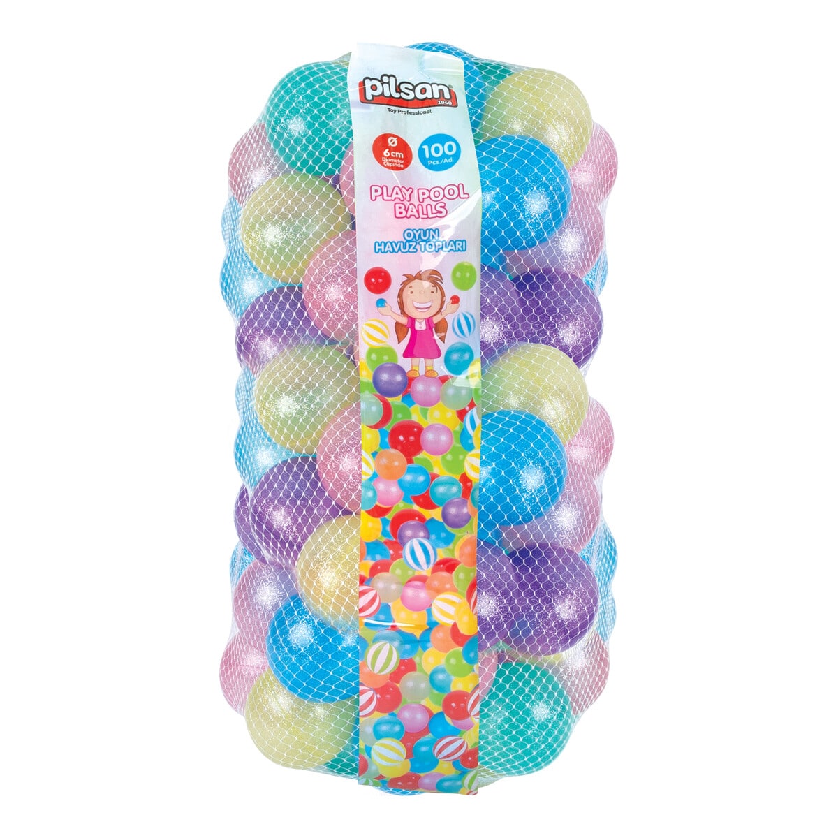 Σέτ Μπάλες 100τμχ 6εκ Pilsan Glitter 06405