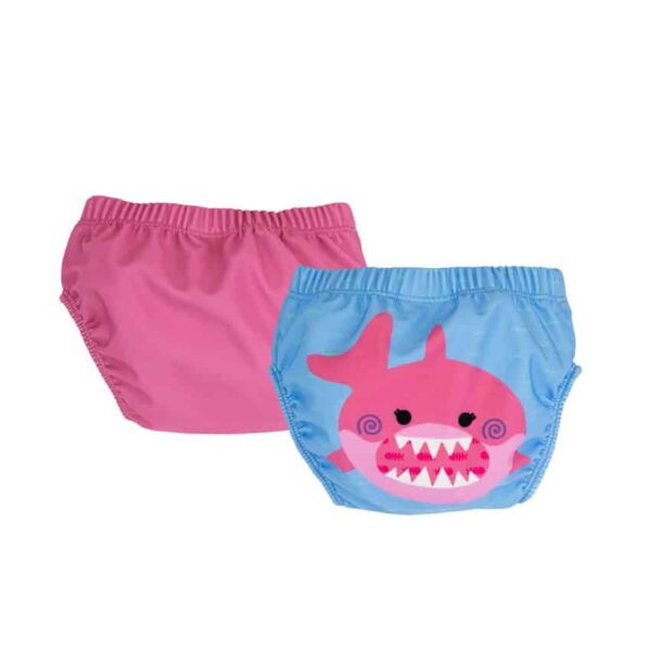 Σετ Μαγιό Πάνα Σετ 2τμχ Zoocchini Pink Shark