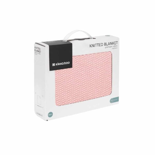 Πλεκτή βαμβακερή κουβέρτα 75x100εκ Kikka Boo Dream Big Pink - Image 3