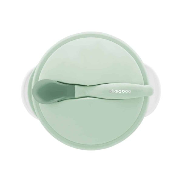 Μπωλάκι φαγητού με κουταλάκι Θερμότητας Kikka boo Mint - Image 2