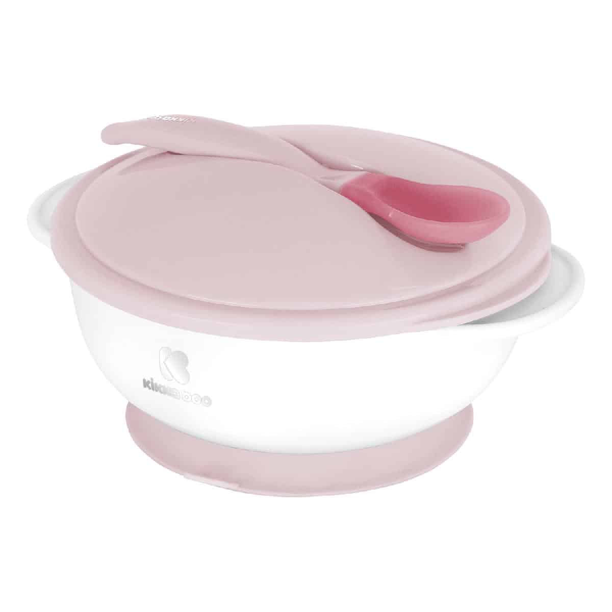 Μπωλάκι φαγητού με κουταλάκι Θερμότητας Kikka boo Pink