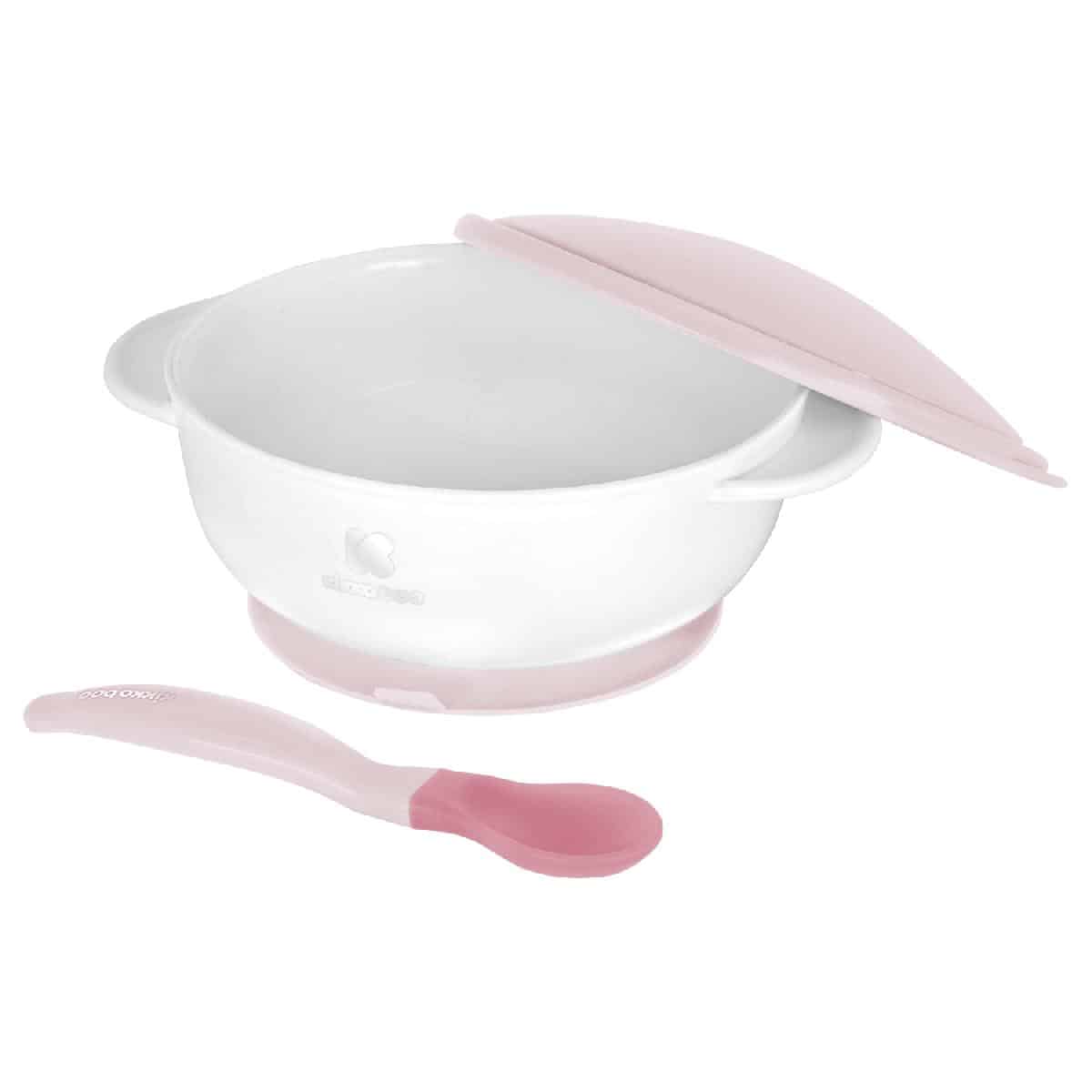 Μπωλάκι φαγητού με κουταλάκι Θερμότητας Kikka boo Pink - Image 3