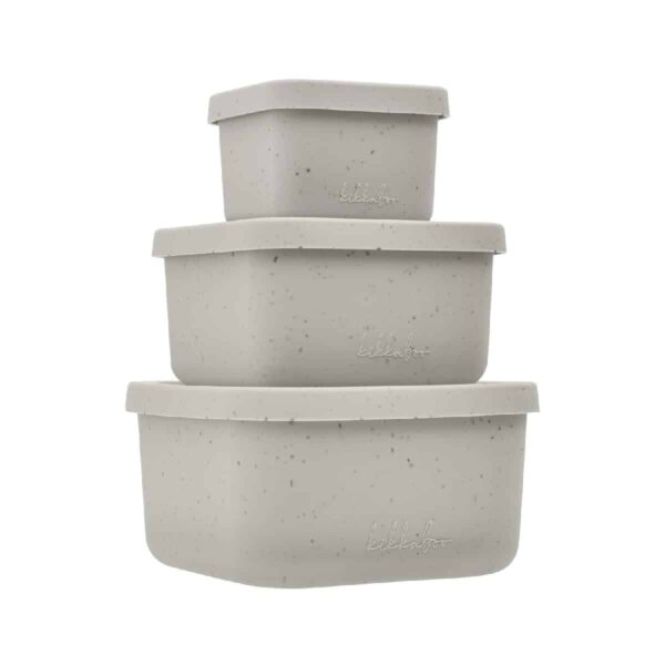Σετ Φαγητοδοχεία σιλικόνης 3τμχ Kikka Boo Platinum Sand