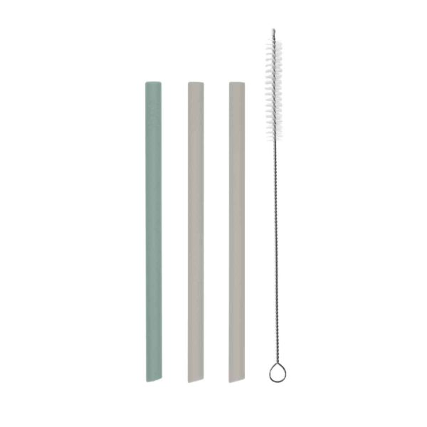 Καλαμάκια Σιλικόνης 3τμχ Kikka Boo Platinum Sage