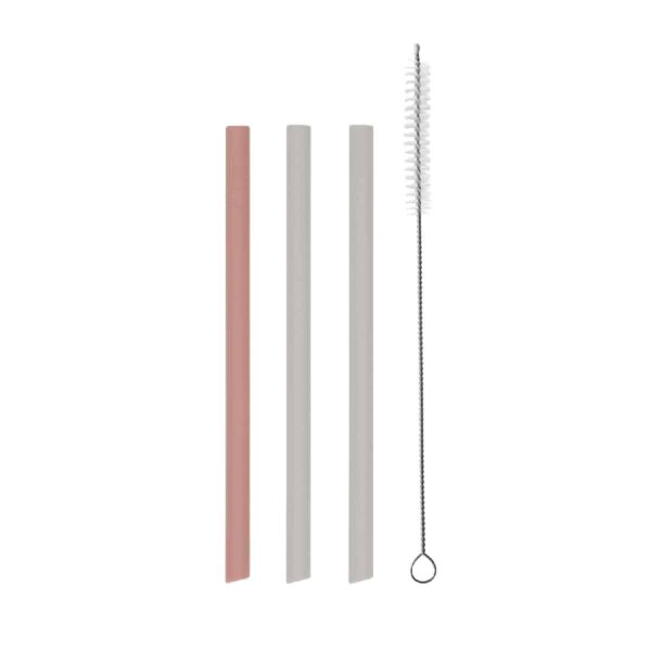 Καλαμάκια Σιλικόνης 3τμχ Kikka Boo Platinum Blush