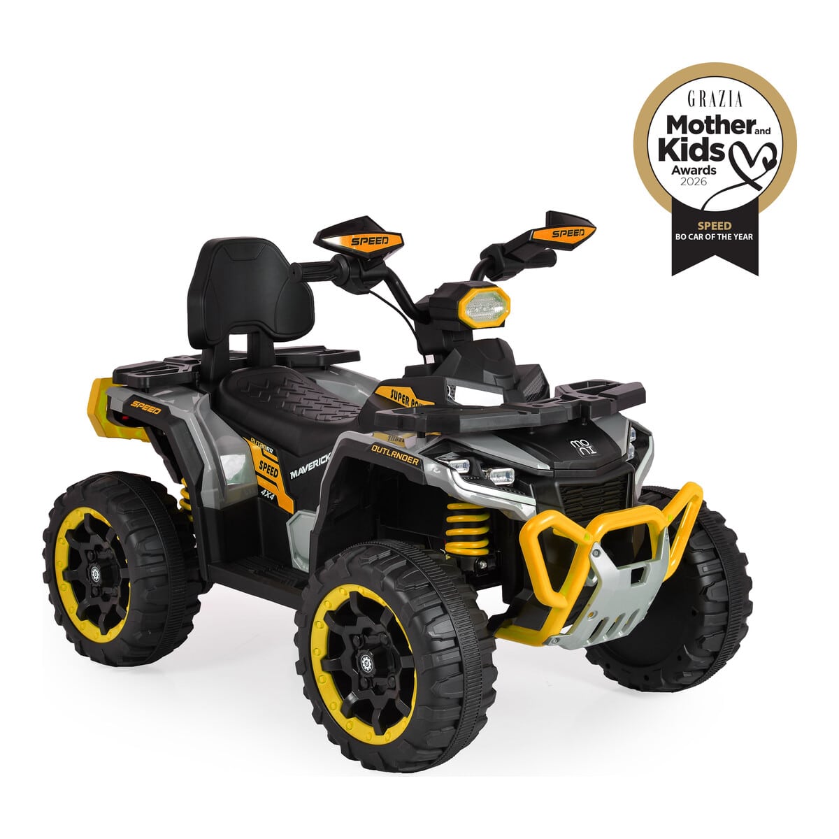 Ηλεκτροκίνητη Γουρούνα 12V Moni BO Speed Yellow
