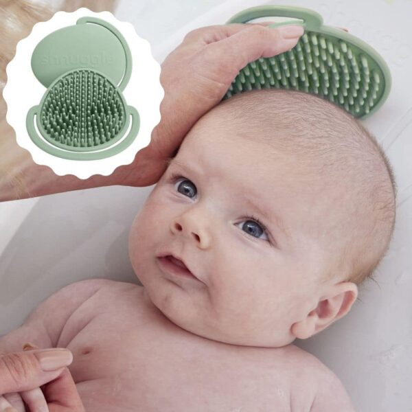 Βούρτσα κατά της νινίδας από σιλικόνη Shnuggle Eucalyptus