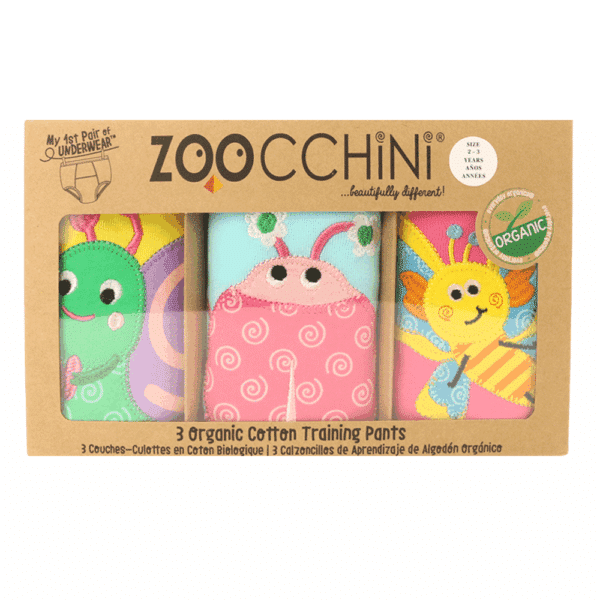 Εκπαιδευτικά Βρακάκια Zoocchini 3τμχ Garden Creatures
