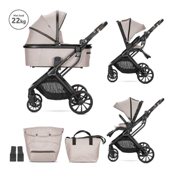 Πολυκαρότσι με Πορτ Μπεμπέ Lorelli Glory 2in1 Beige