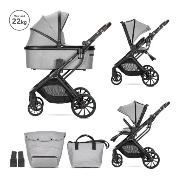 Πολυκαρότσι με Πορτ Μπεμπέ Lorelli Glory 2in1 Grey