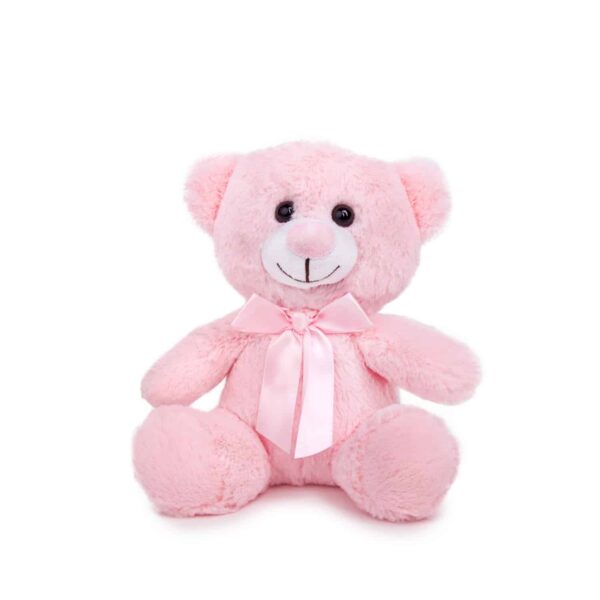 Αρκουδάκι με κορδέλα 23εκ Amek Toys Pink