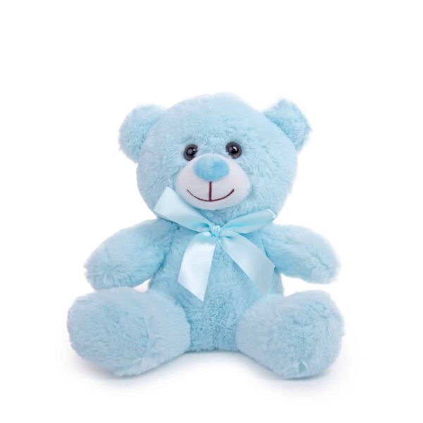 Αρκουδάκι με κορδέλα 23εκ Amek Toys Blue