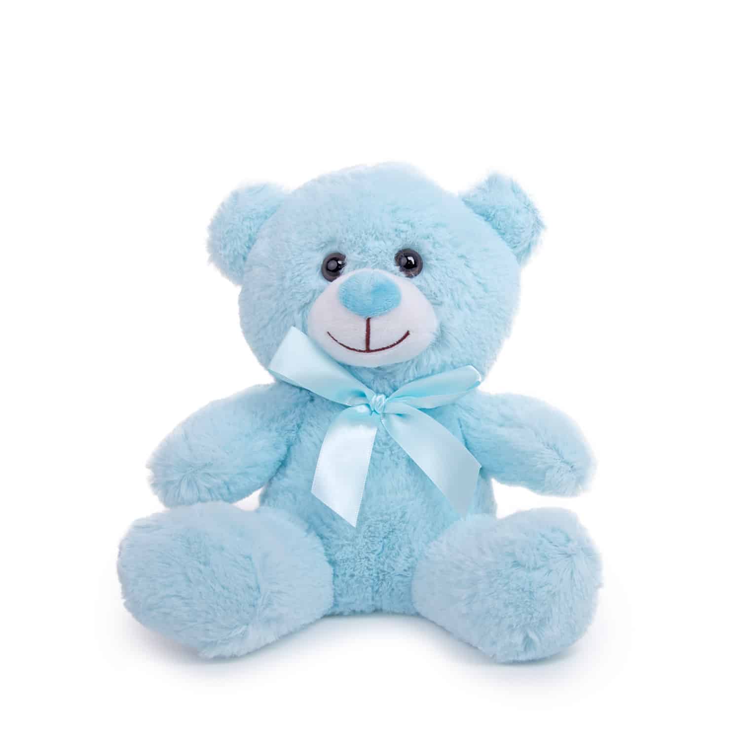 Αρκουδάκι με κορδέλα 23εκ Amek Toys Blue