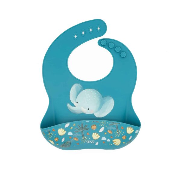 Σαλιάρα σιλικόνης LFGB Sassi Chewy The Elephant