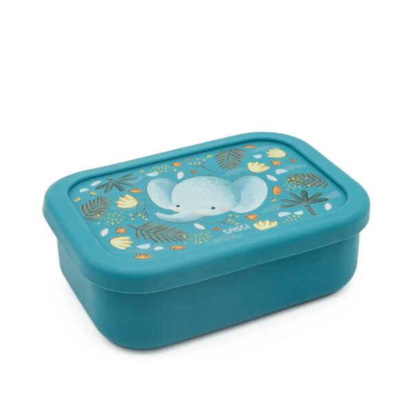 Φαγητοδοχείο σιλικόνης LFGB με χωρίσματα 650ml Sassi Chewy The Elephant