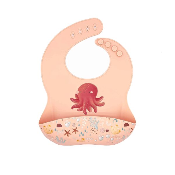 Σαλιάρα σιλικόνης LFGB Sassi Slurpy The Octopus