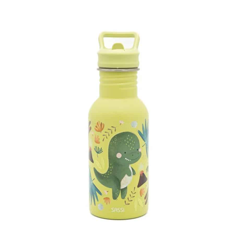 Ανοξείδωτο μπουκάλι με καλαμάκι 500ml Sassi Cracky The Dinosaur