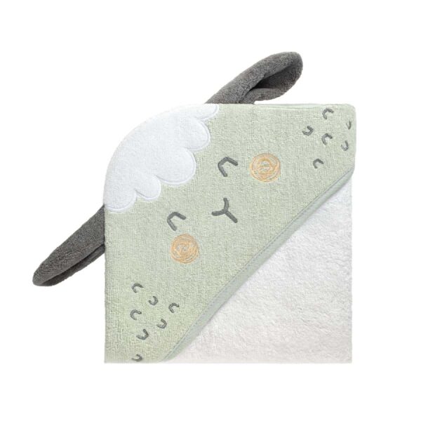 Πετσέτα με κουκούλα 90x90 εκ Kikka Boo Sleepy Sheep