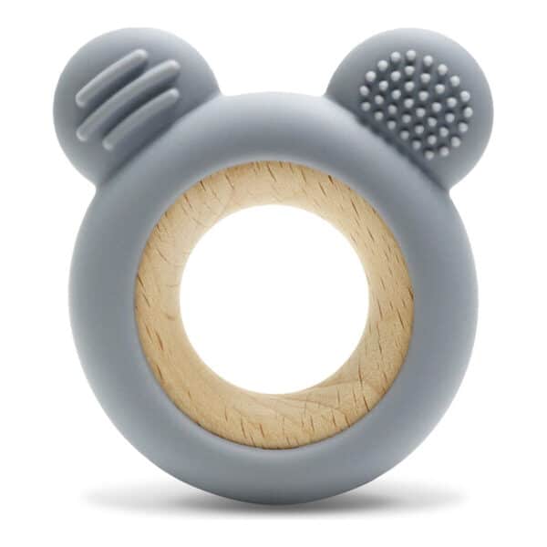 Μασητικός Κρίκος Οδοντοφυΐας Σιλικόνης Lorelli Bear Natural Grey