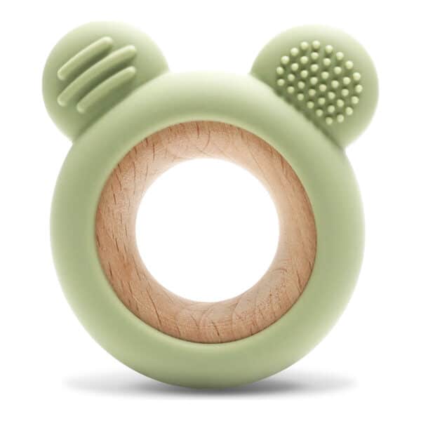 Μασητικός Κρίκος Οδοντοφυΐας Σιλικόνης Lorelli Bear Natural Fresh Green