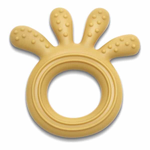 Μασητικός Κρίκος Οδοντοφυΐας Σιλικόνης Lorelli Octopus Natural Yellow