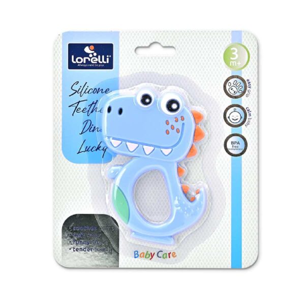 Alternative view of Μασητικό Οδοντοφυΐας Σιλικόνης Lorelli Dino Lucky Blue