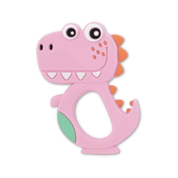 Μασητικό Οδοντοφυΐας Σιλικόνης Lorelli Dino Lucky Pink