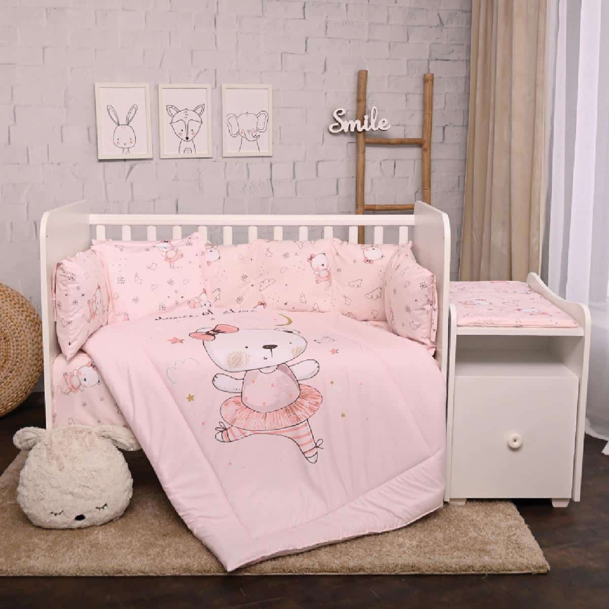 Σετ προίκα μωρού για κούνια 7τμχ Lorelli set trend Ballerina Bear