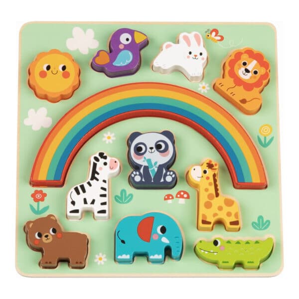 Ξύλινο Παζλ 2 σε 1 Hi Pando Animals HP095