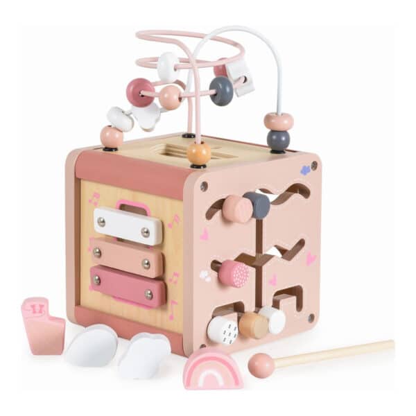 Ξύλινος Εκπαιδευτικός Κύβος MONI Toys W11B316C